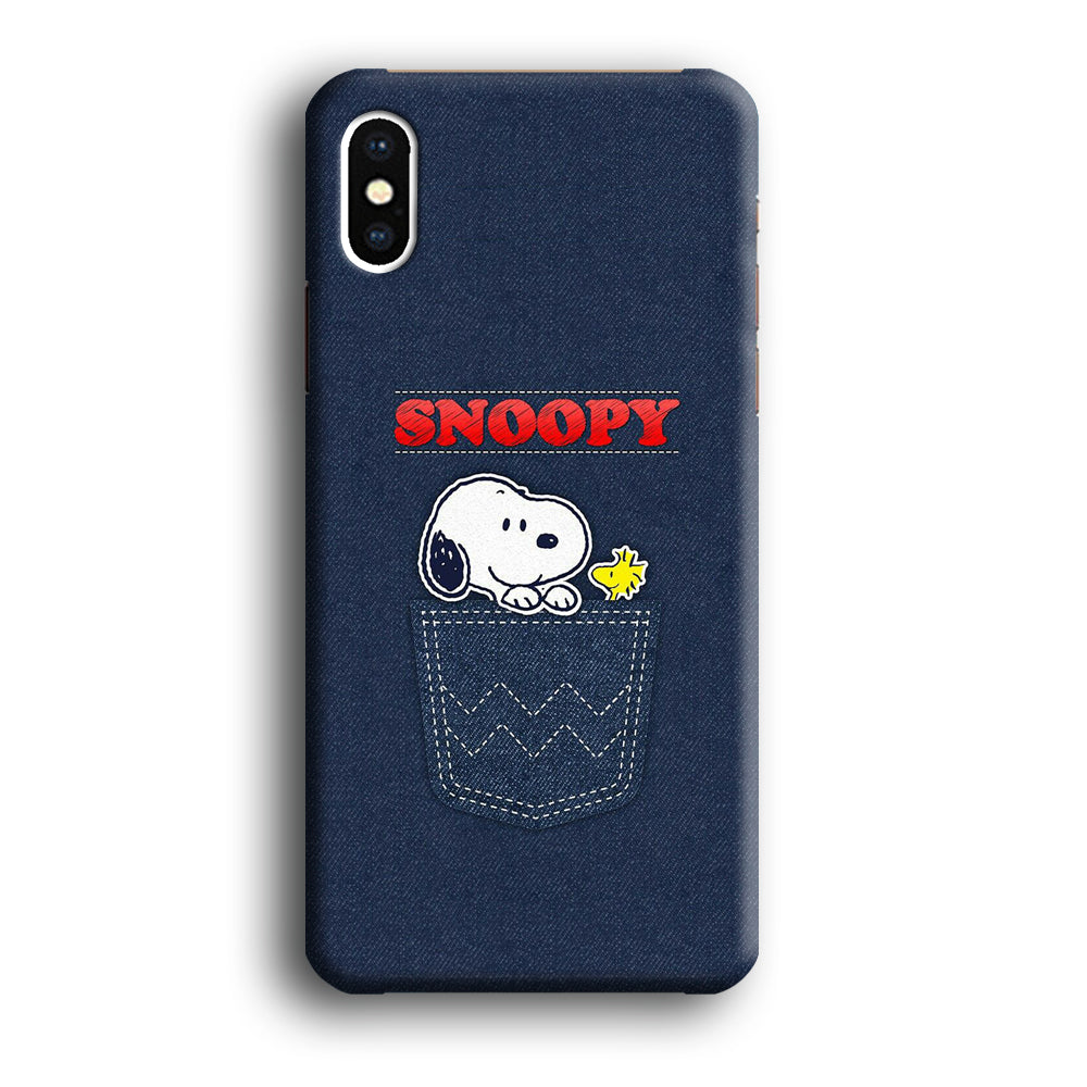 Snoopy And Woodstock In The Pocket Jeans iPhone XS MAX Case