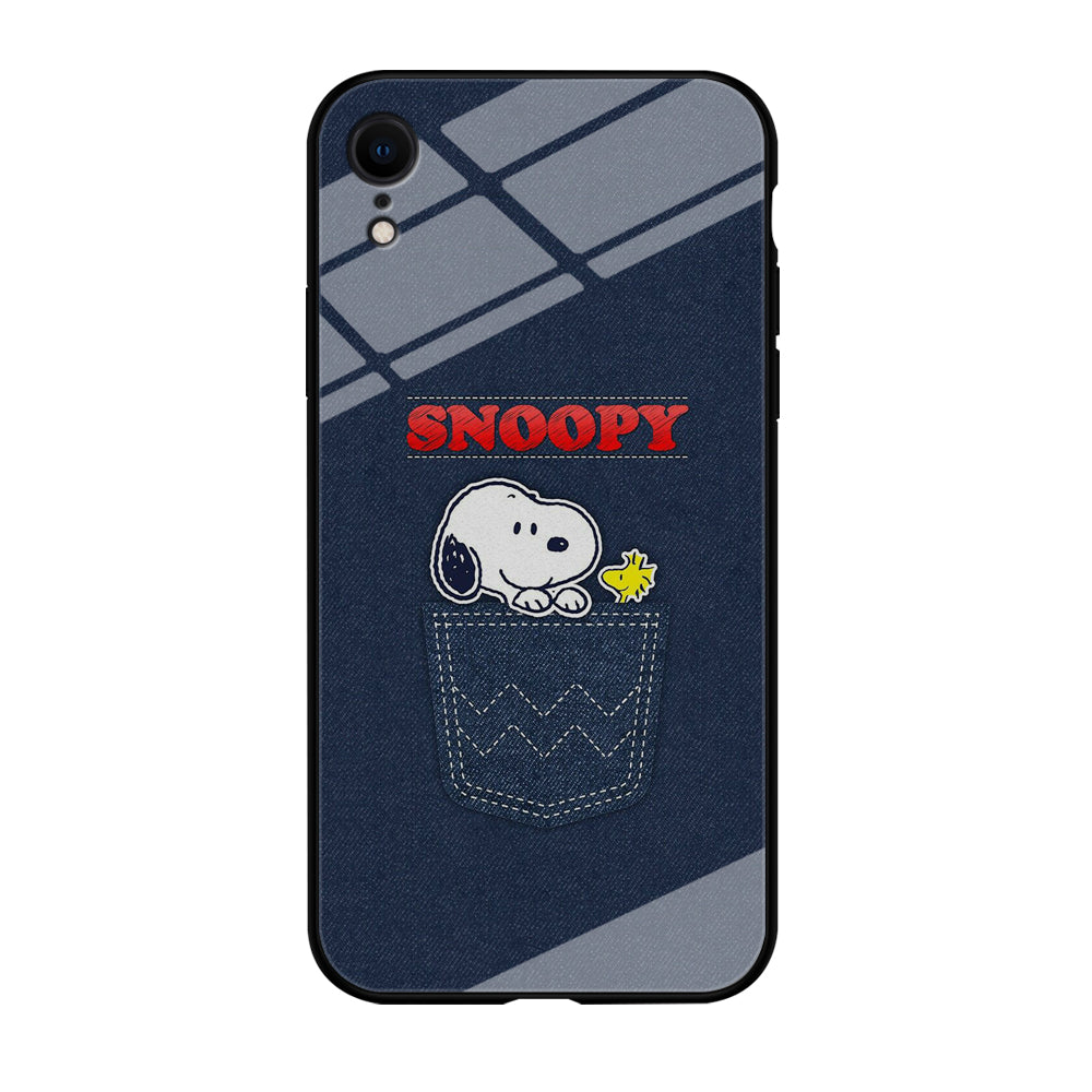 Snoopy And Woodstock In The Pocket Jeans iPhone XR Case