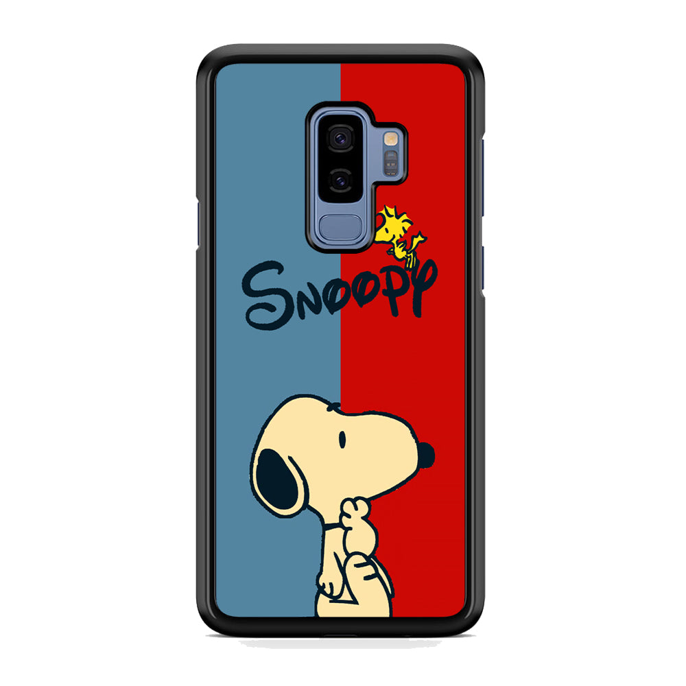 Snoopy Blue and Red Line Samsung Galaxy S9 Plus Case