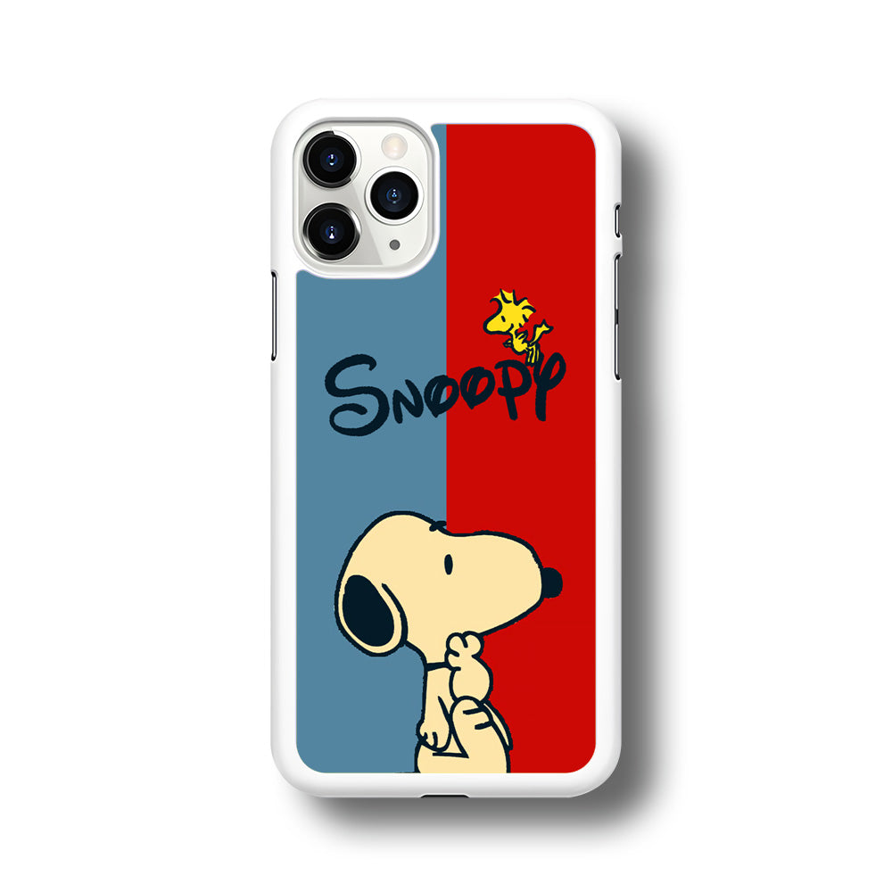 Snoopy Blue and Red Line iPhone 11 Pro Max Case