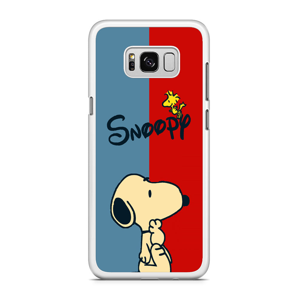 Snoopy Blue and Red Line Samsung Galaxy S8 Case