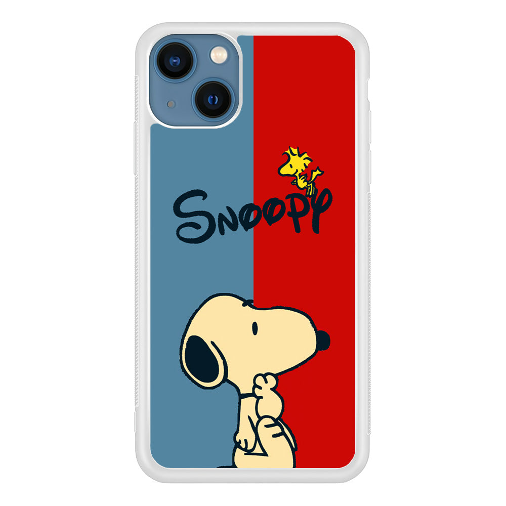 Snoopy Blue and Red Line iPhone 13 Case