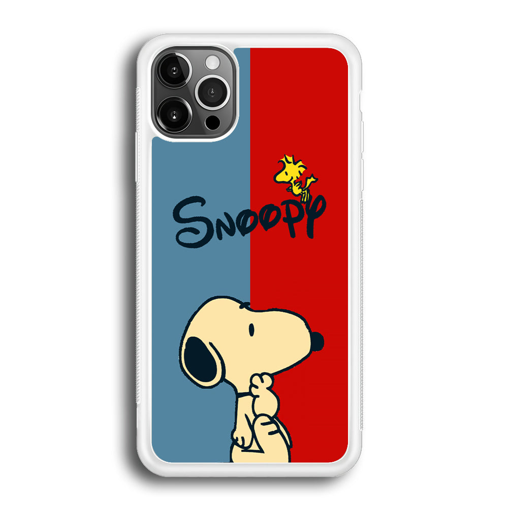 Snoopy Blue and Red Line iPhone 12 Pro Max Case