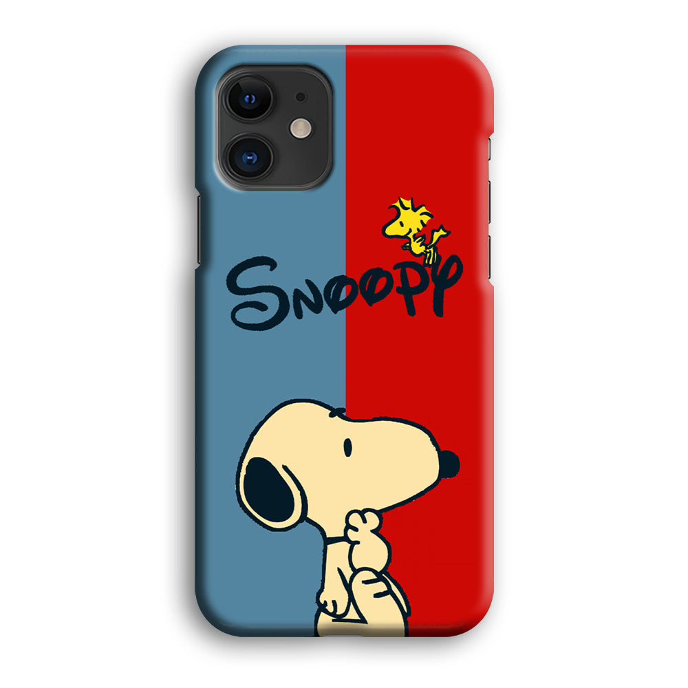 Snoopy Blue and Red Line iPhone 12 Case