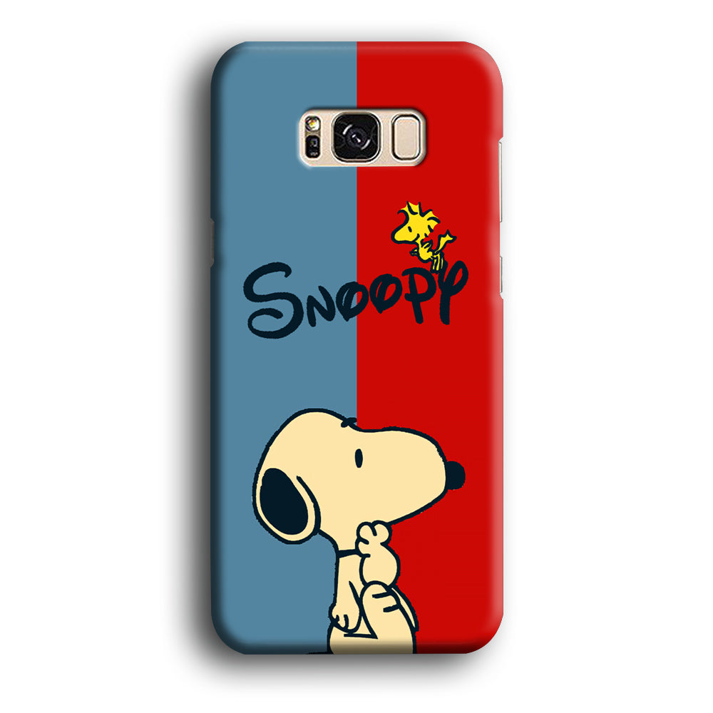 Snoopy Blue and Red Line Samsung Galaxy S8 Case