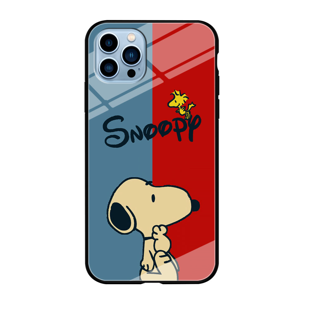 Snoopy Blue and Red Line iPhone 12 Pro Case