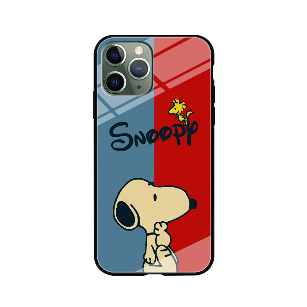 Snoopy Blue and Red Line iPhone 11 Pro Max Case
