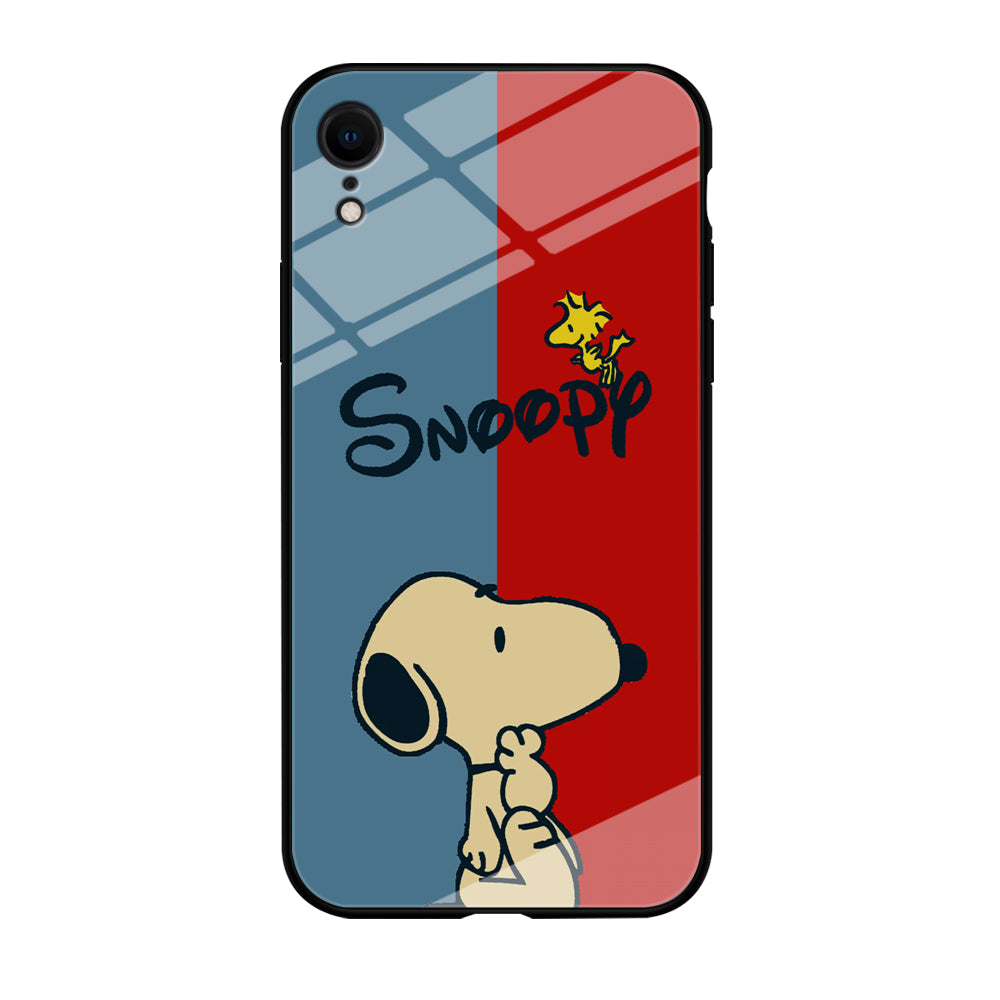 Snoopy Blue and Red Line iPhone XR Case