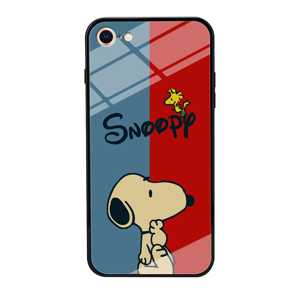 Snoopy Blue and Red Line iPhone 7 Case