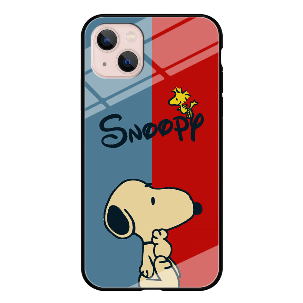 Snoopy Blue and Red Line iPhone 13 Case