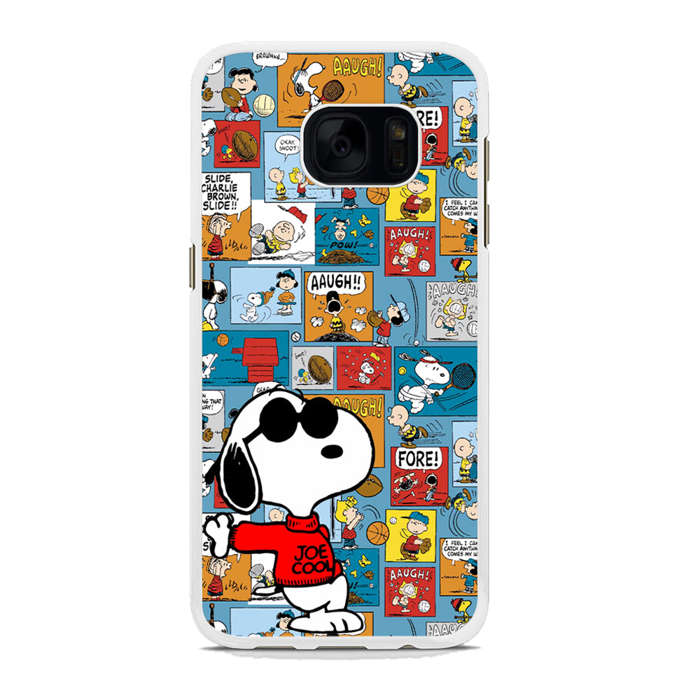 Snoopy Colorful Page Samsung Galaxy S7 Edge Case