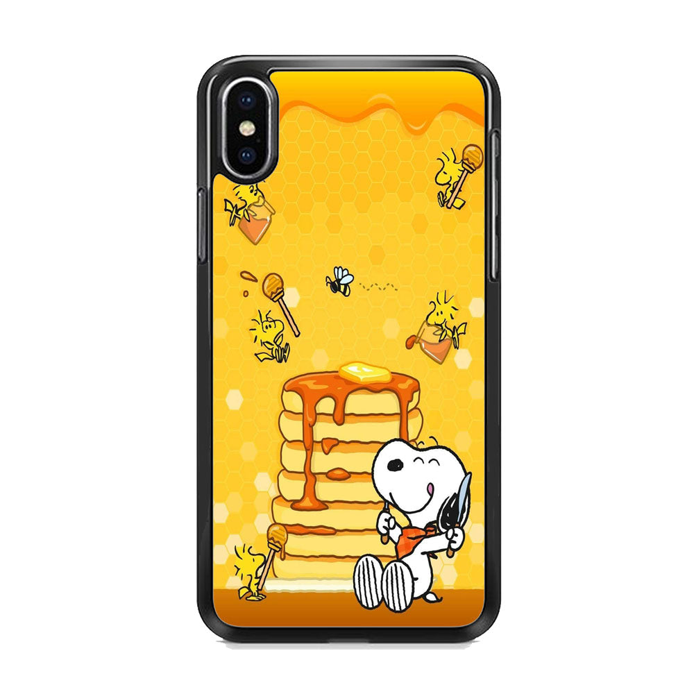 Snoopy Like Eat Pancake Hooney iPhone XS MAX Case