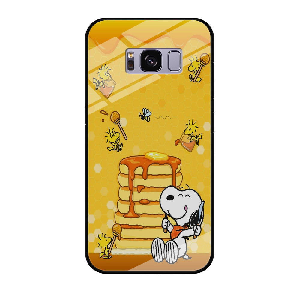 Snoopy Like Eat Pancake Hooney Samsung Galaxy S8 Plus Case