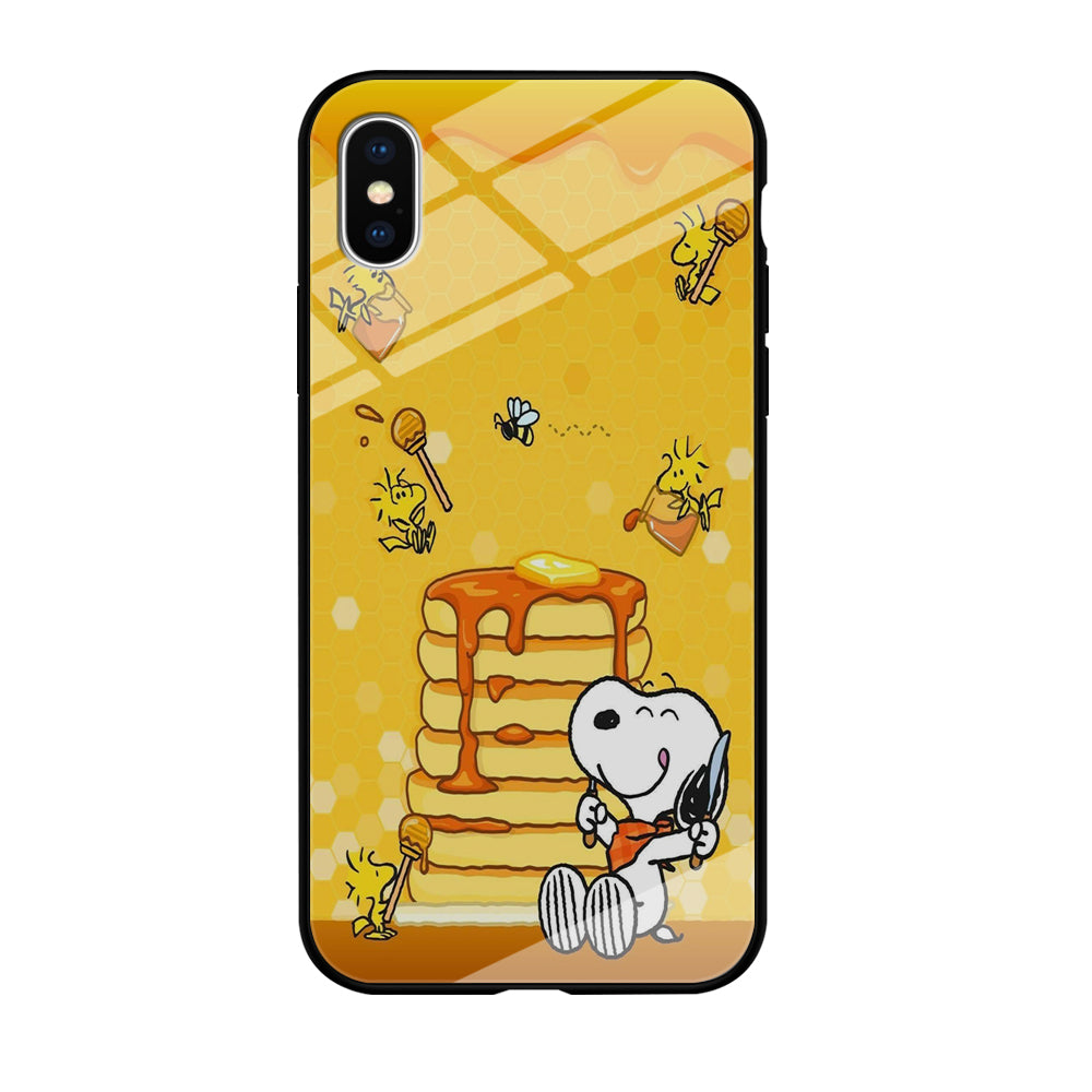 Snoopy Like Eat Pancake Hooney iPhone X Case