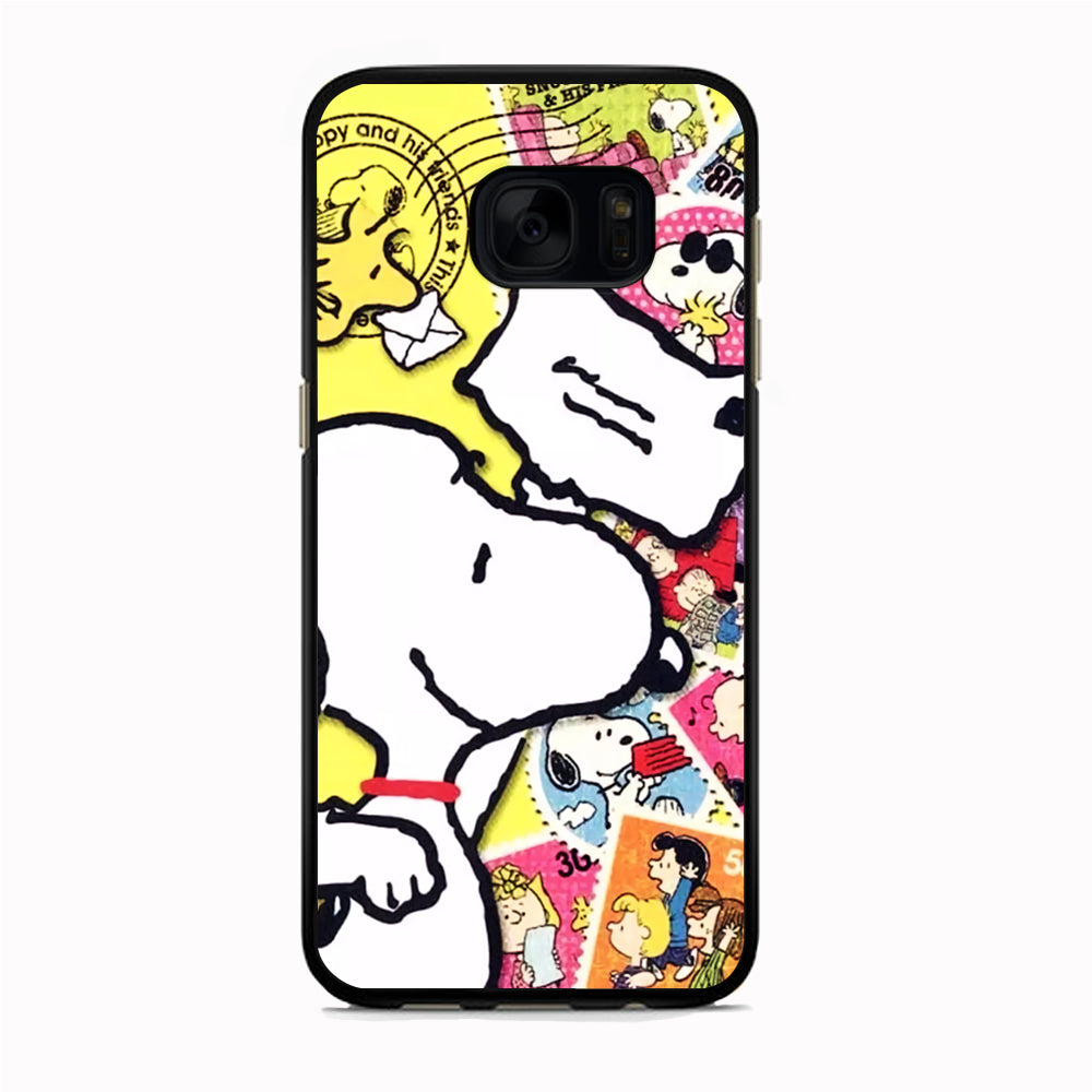 Snoopy Sending The Letter Samsung Galaxy S7 Edge Case