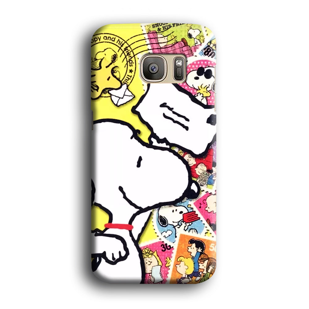 Snoopy Sending The Letter Samsung Galaxy S7 Edge Case