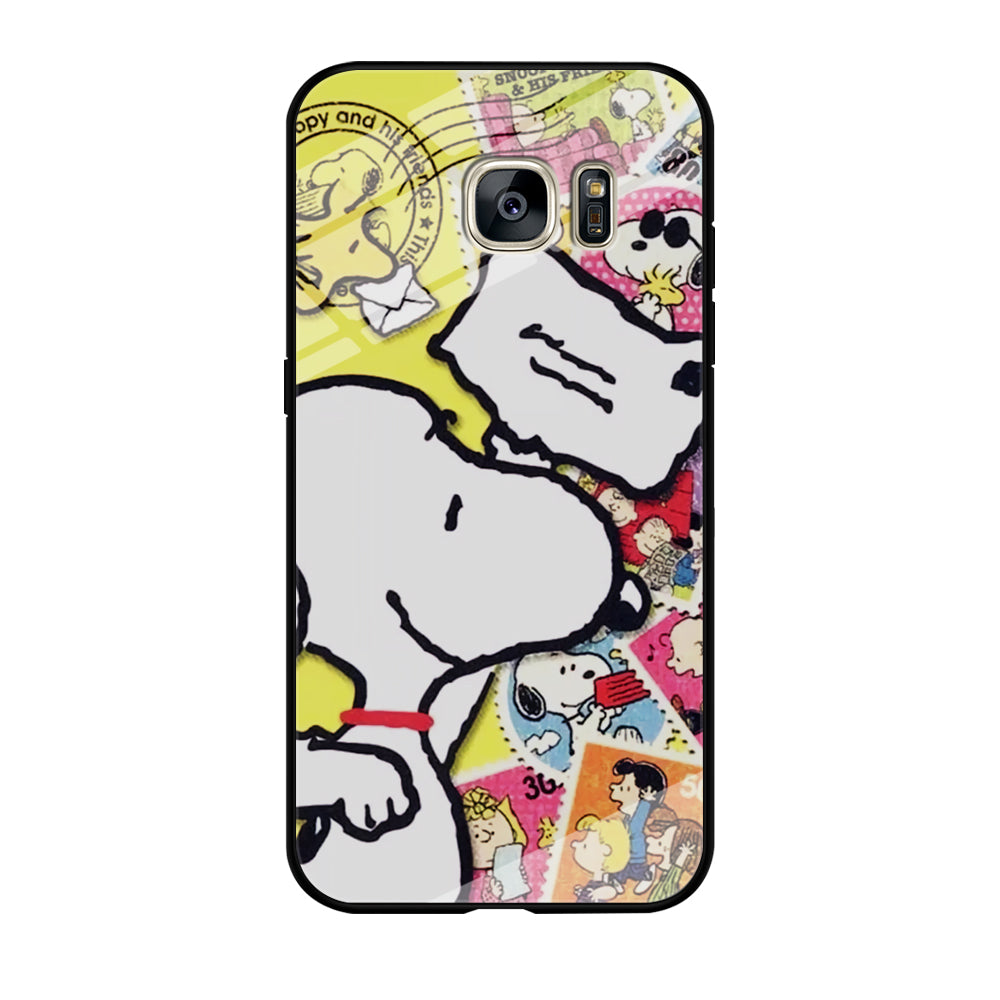 Snoopy Sending The Letter Samsung Galaxy S7 Edge Case