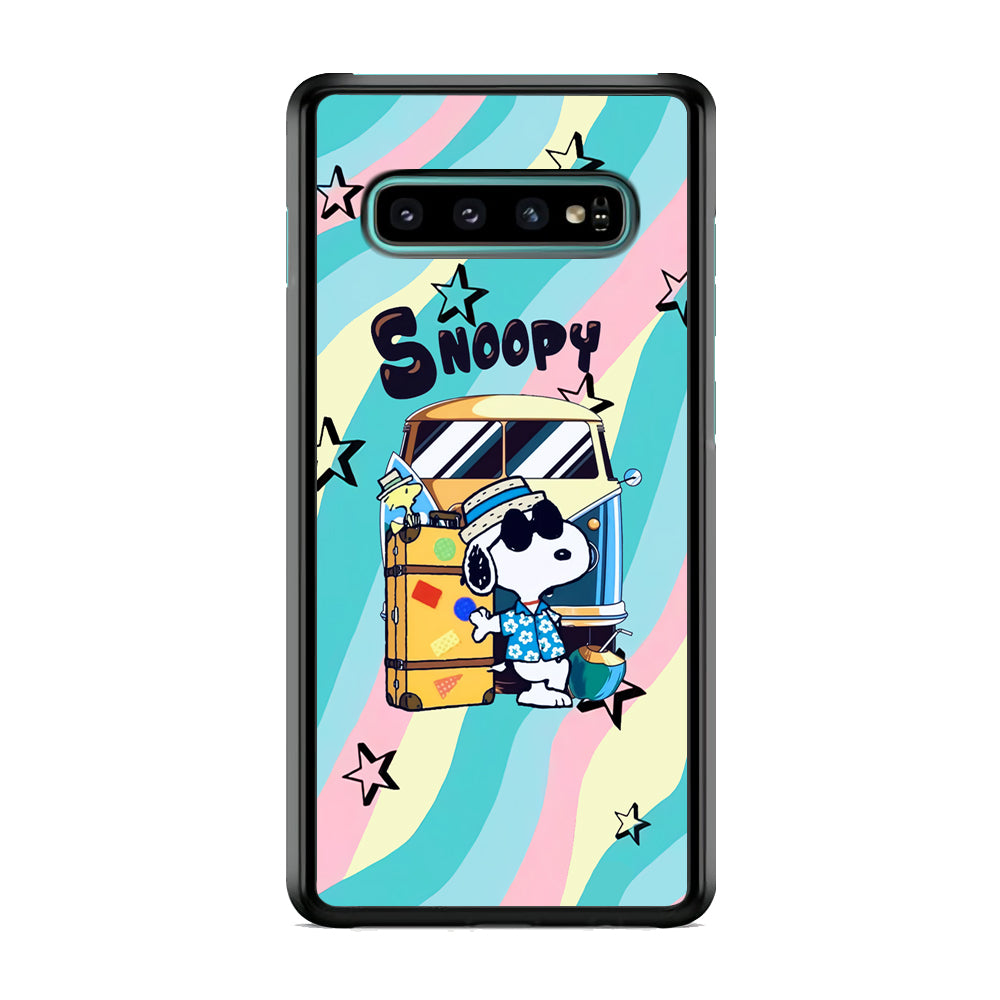 Snoopy Vacation Duty Samsung Galaxy S10 Case