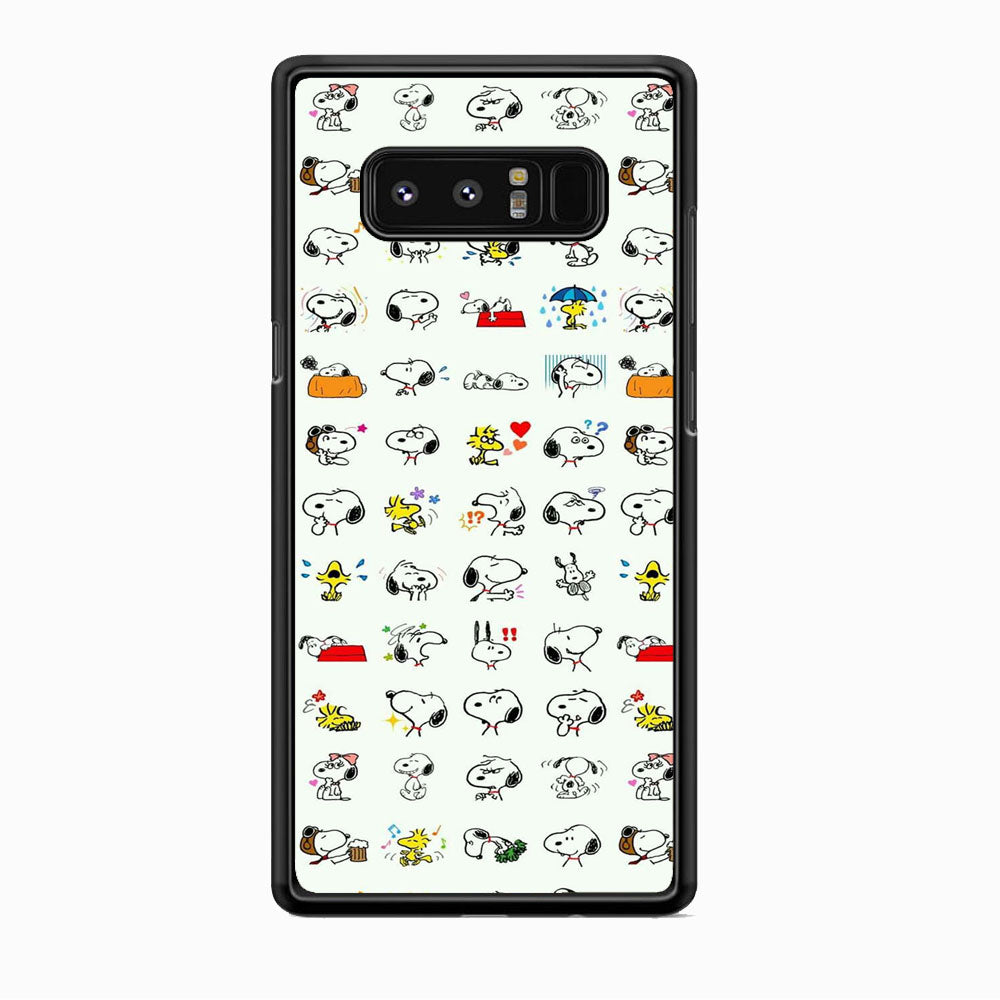 Snoopy White Emoji Samsung Galaxy Note 8 Case