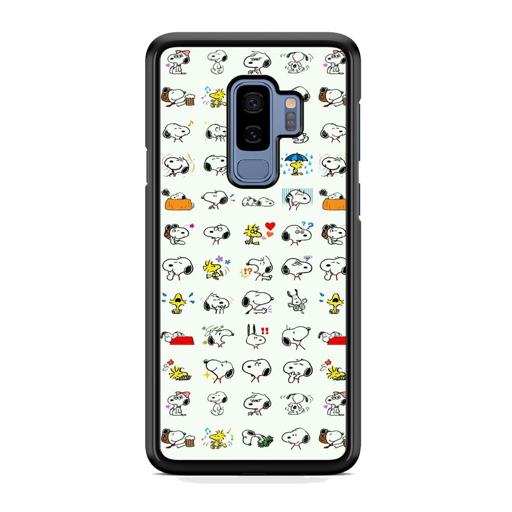 Snoopy White Emoji Samsung Galaxy S9 Plus Case