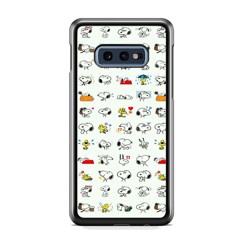 Snoopy White Emoji Samsung Galaxy S10E Case
