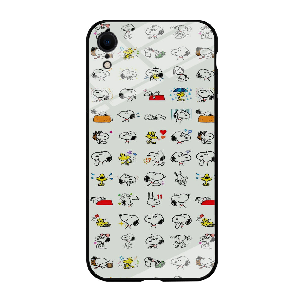 Snoopy White Emoji iPhone XR Case