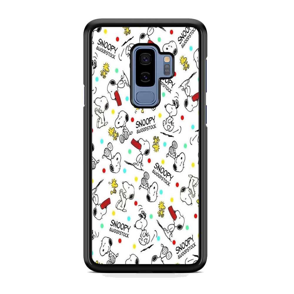 Snoopy and Woodstock Samsung Galaxy S9 Plus Case Default Title