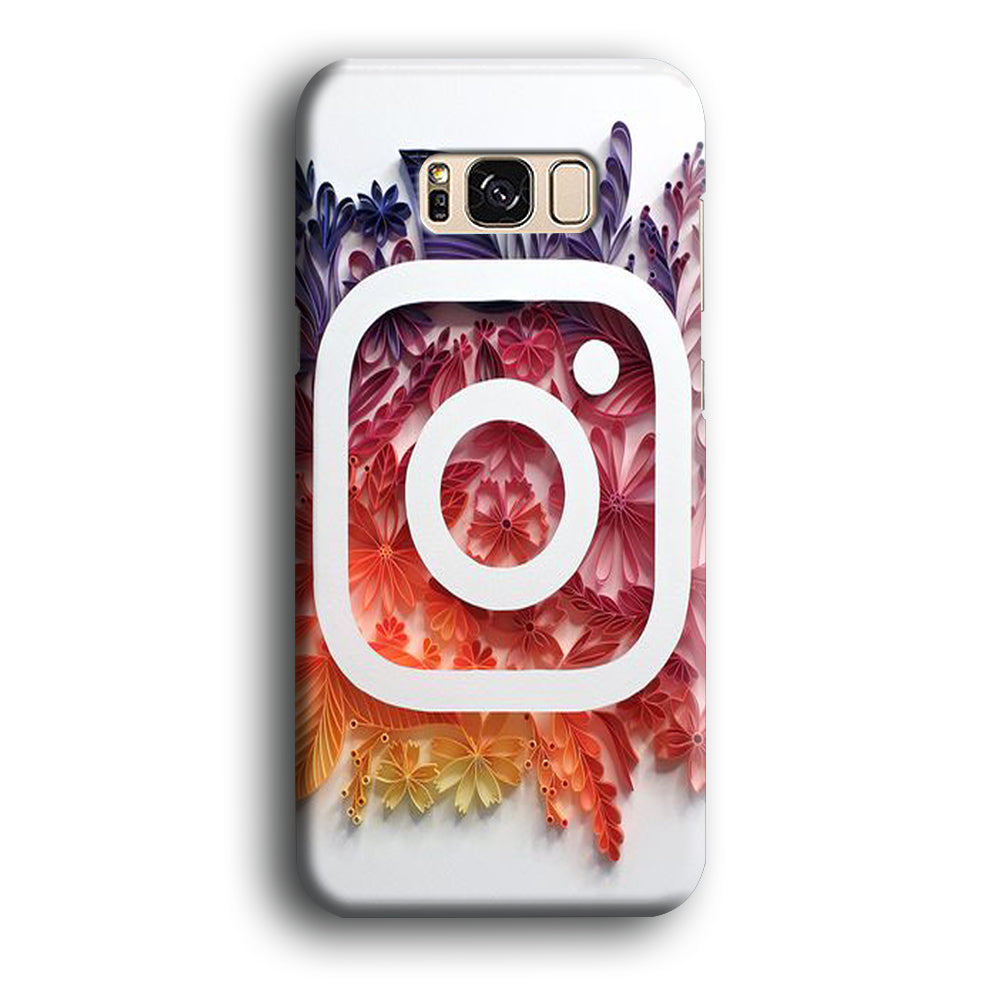 Social Media Instagram White Samsung Galaxy S8 Case
