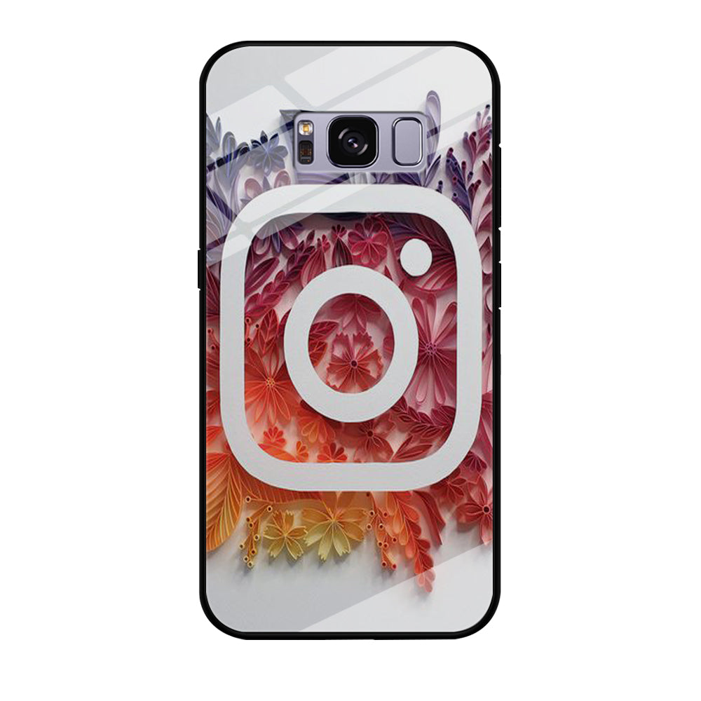 Social Media Instagram White Samsung Galaxy S8 Case