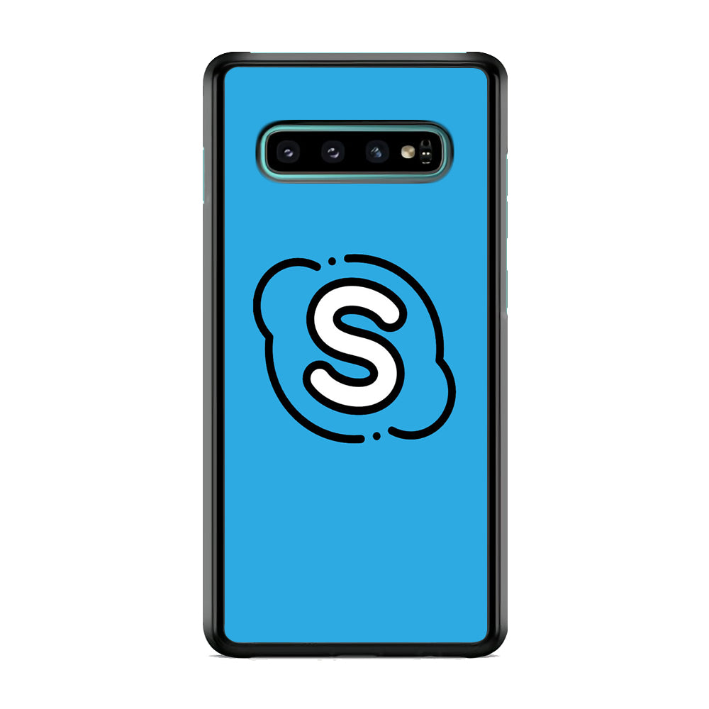 Social Media Skype Blue Samsung Galaxy S10 Case