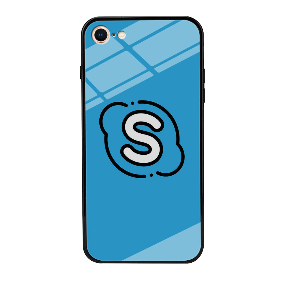 Social Media Skype Blue iPhone 8 Case