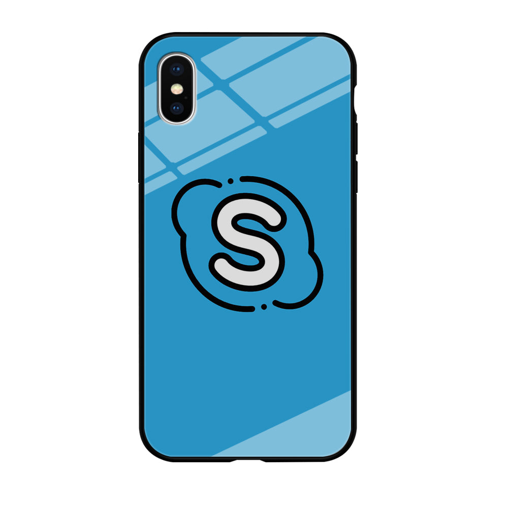 Social Media Skype Blue iPhone X Case