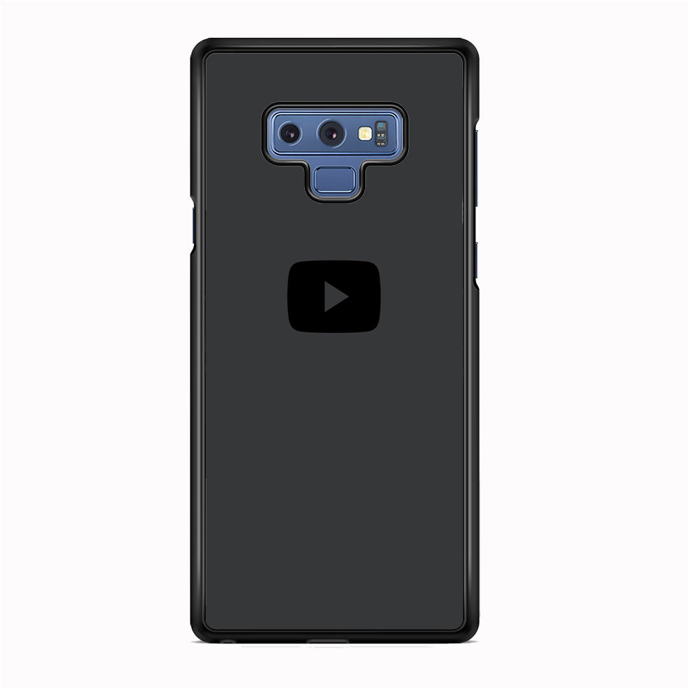 Social Media Youtube Play Button Grey Samsung Galaxy Note 9 Case