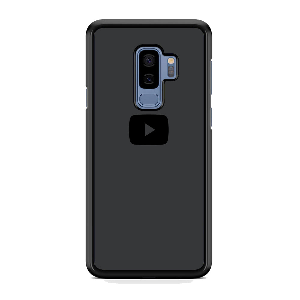Social Media Youtube Play Button Grey Samsung Galaxy S9 Plus Case
