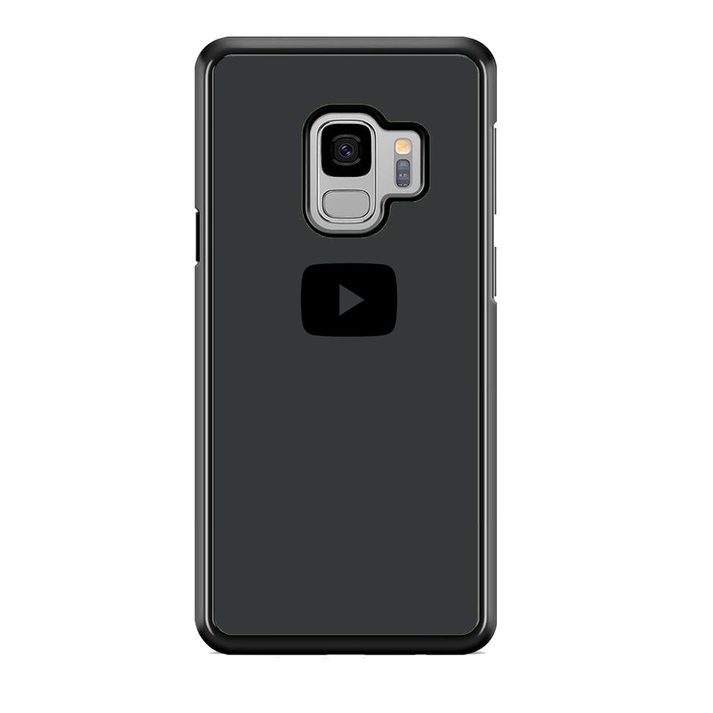 Social Media Youtube Play Button Grey Samsung Galaxy S9 Case