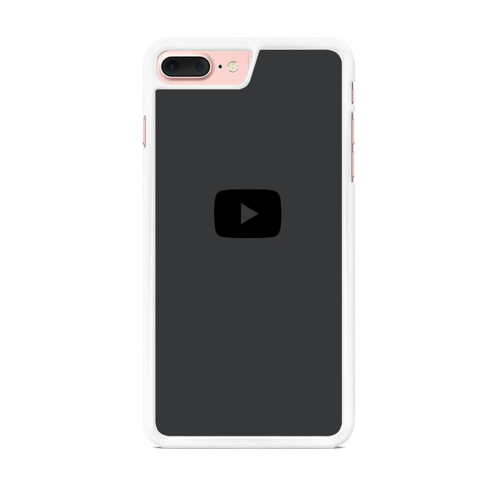 Social Media Youtube Play Button Grey iPhone 7 Plus Case