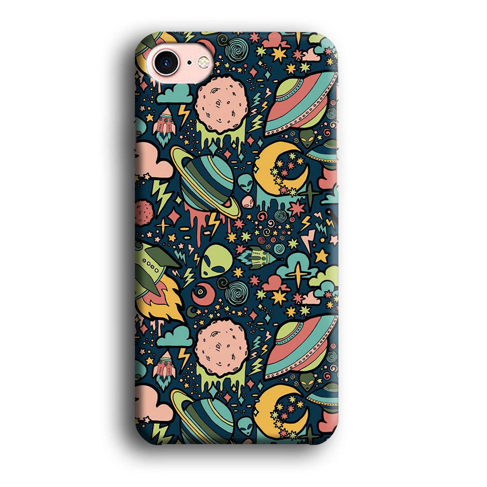 Space Content Art iPhone 8 Case