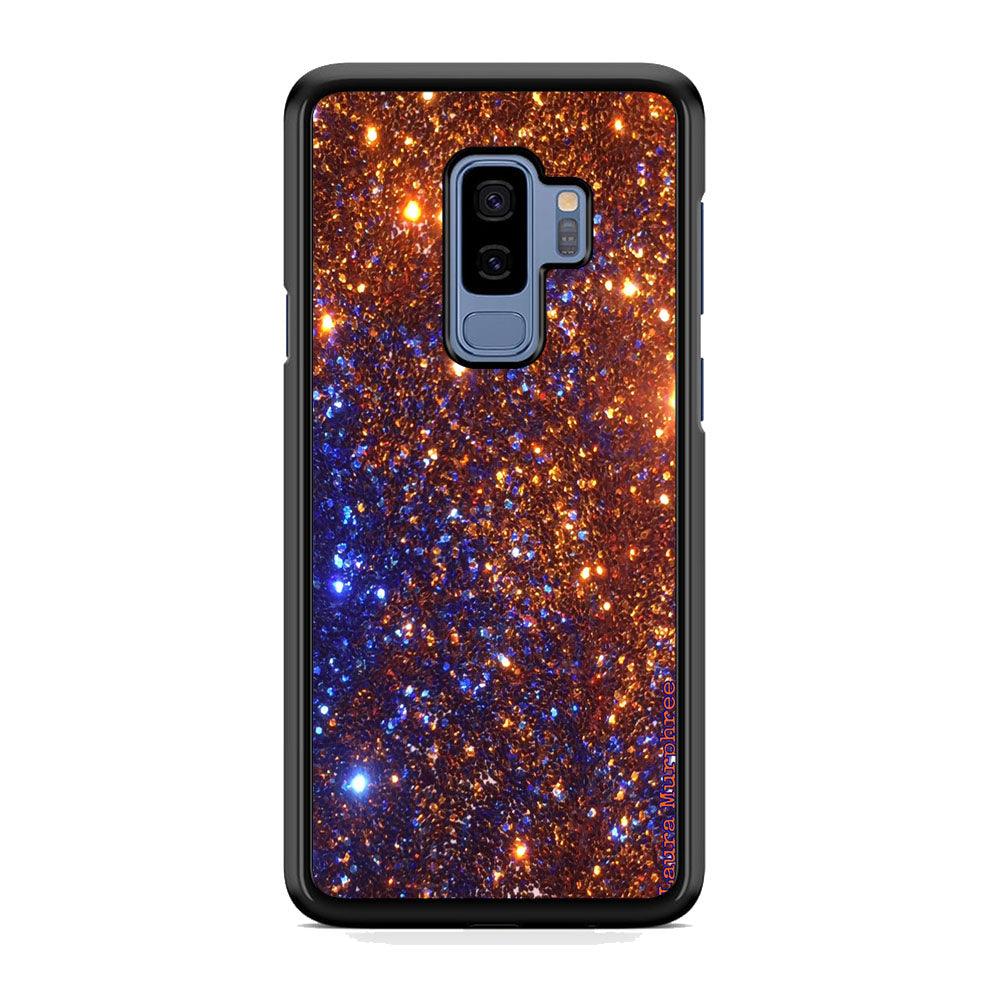 Sparkle Blue and Gold Samsung Galaxy S9 Plus Case