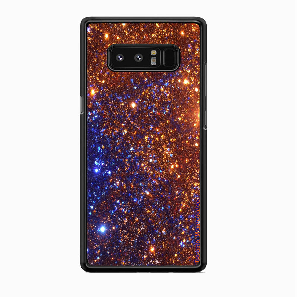 Sparkle Blue and Gold Samsung Galaxy Note 8 Case