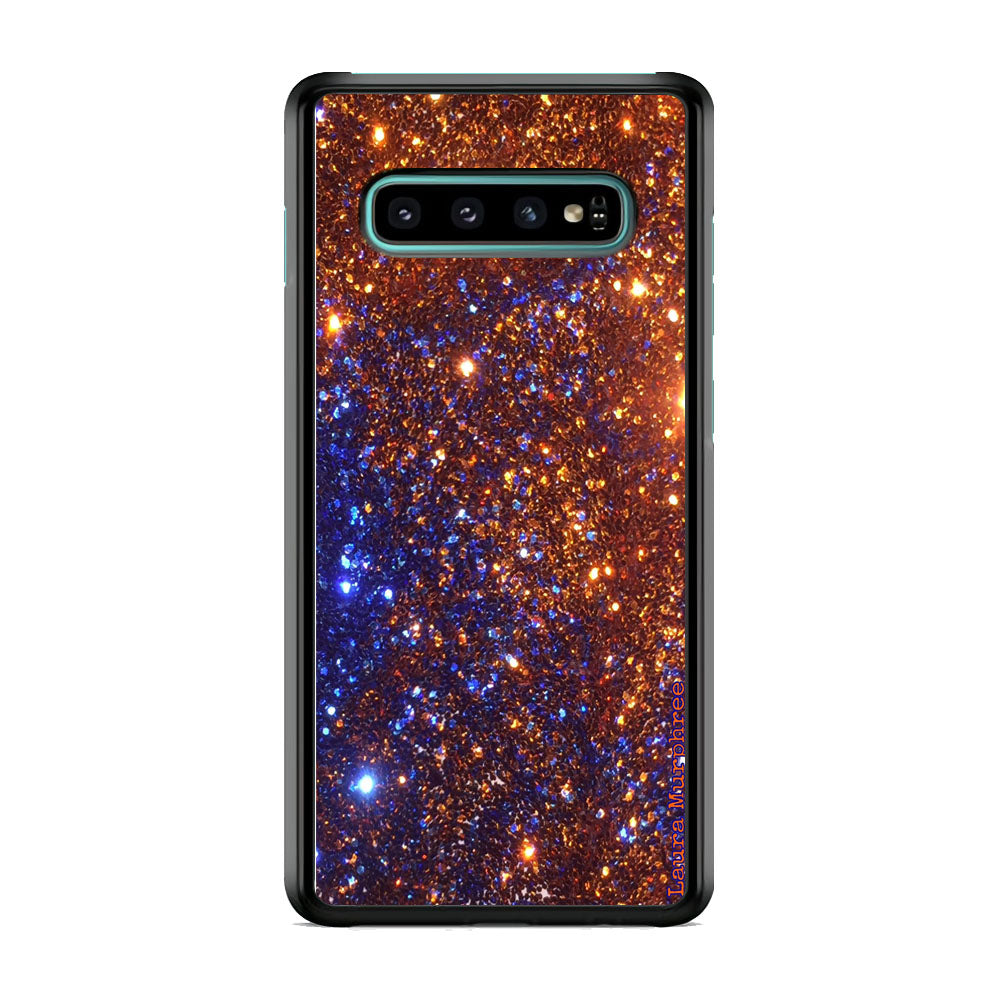 Sparkle Blue and Gold Samsung Galaxy S10 Plus Case