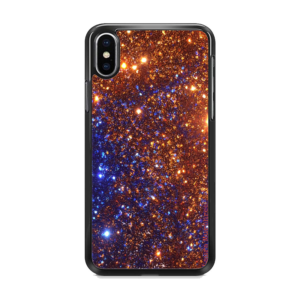 Sparkle Blue and Gold iPhone XS MAX Case