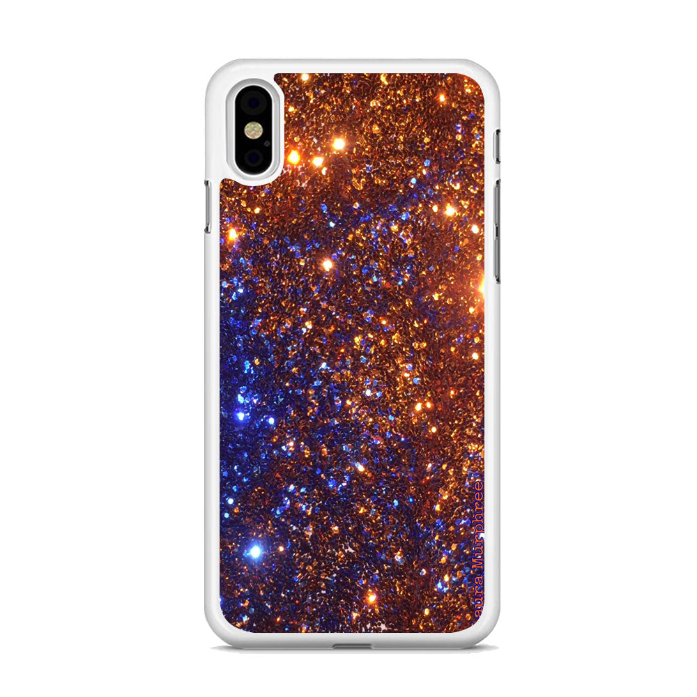 Sparkle Blue and Gold iPhone XS MAX Case
