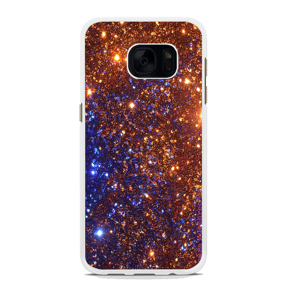 Sparkle Blue and Gold Samsung Galaxy S7 Case