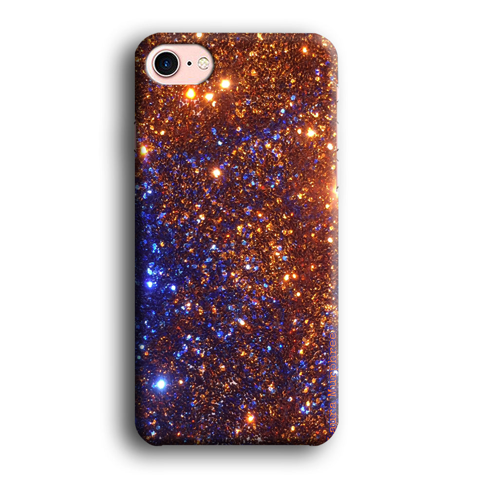 Sparkle Blue and Gold iPhone 8 Case