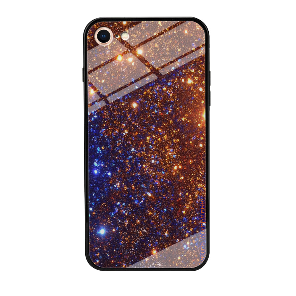 Sparkle Blue and Gold iPhone 8 Case