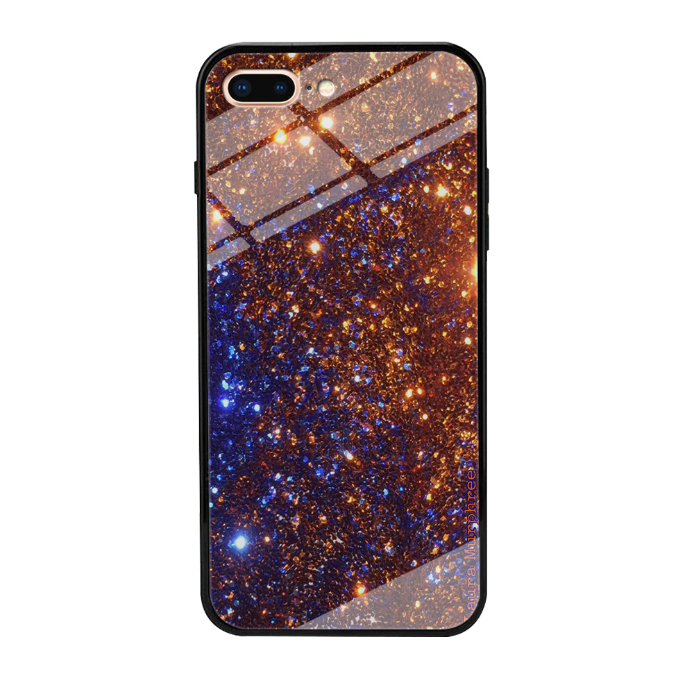 Sparkle Blue and Gold iPhone 8 Plus Case