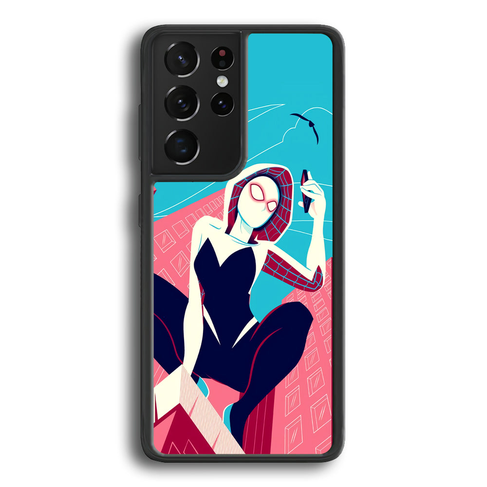 Spider Gwen Call The Comrade Samsung Galaxy S21 Ultra Case - Carneyforia