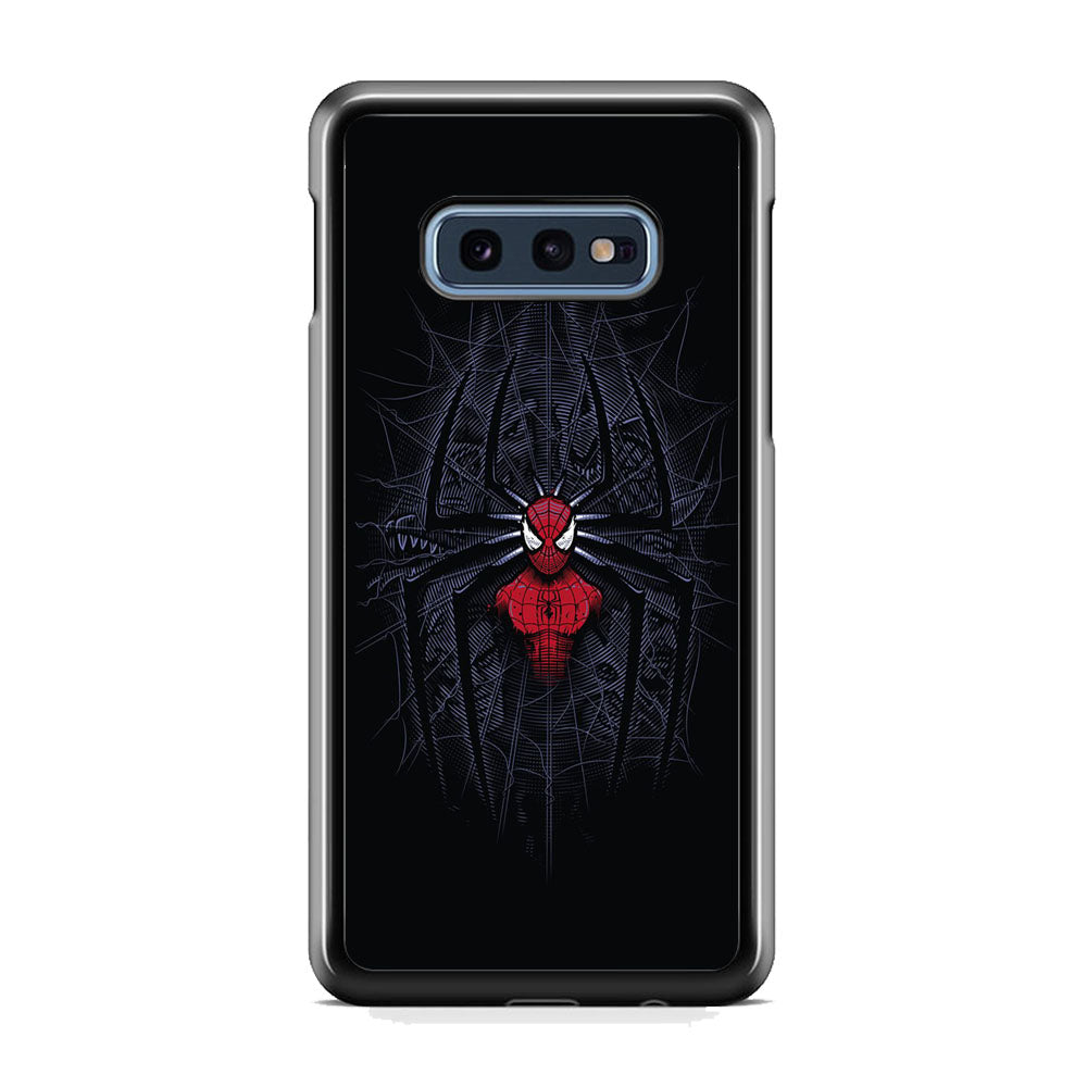 Spiderman Black Logo On The Net Samsung Galaxy S10E Case