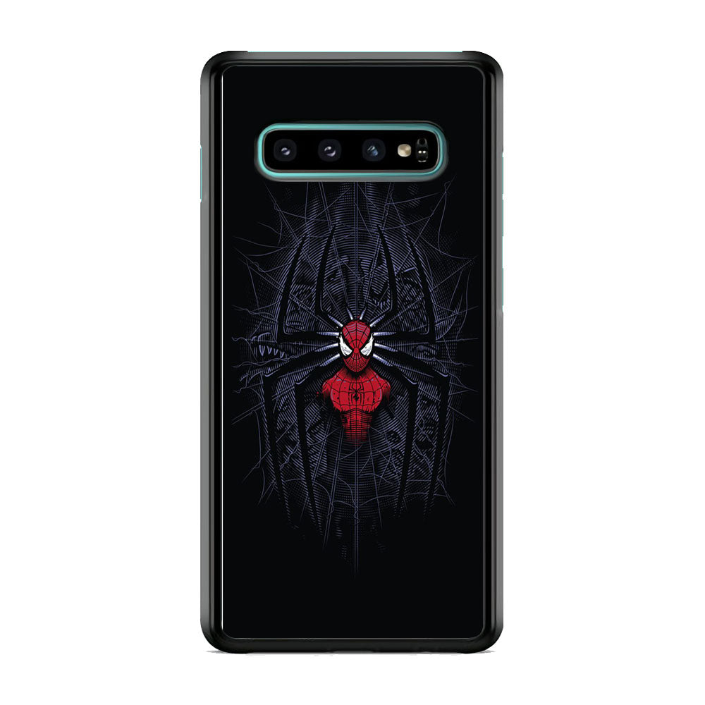 Spiderman Black Logo On The Net Samsung Galaxy S10 Plus Case