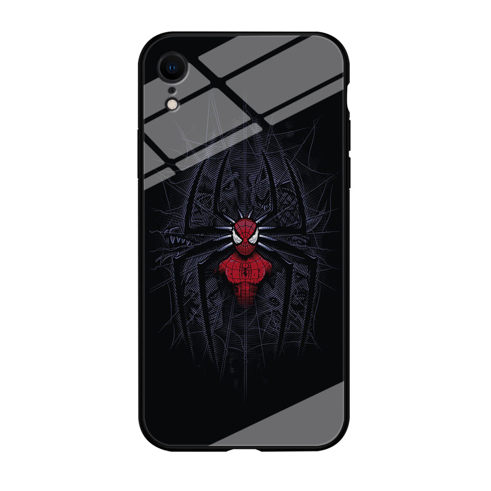Spiderman Black Logo On The Net iPhone XR Case
